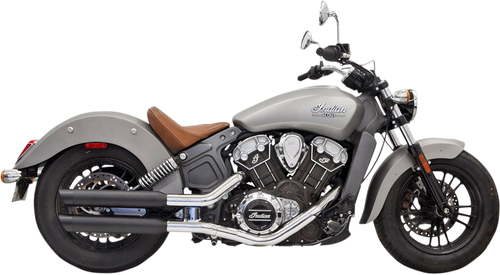 BASSANI XHAUST Slip-On Mufflers - 3" - Billet End Cap - Black 8S27BSB