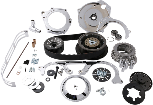 BELT DRIVES LTD. Open Belt Drive - 2" - Chrome - '07-'16 Big Twins TC2PB-2-C