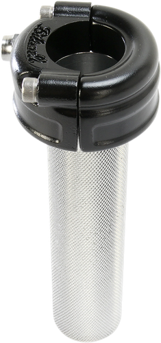 BILTWELL 1" Whiskey Throttle Assembly - Single Cable - Black 6601-201-01