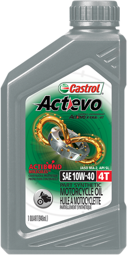 CASTROL Act Evo® Semi-Synthetic 4T Engine Oil - 10W-40 - 1 U.S. quart 15D7D2