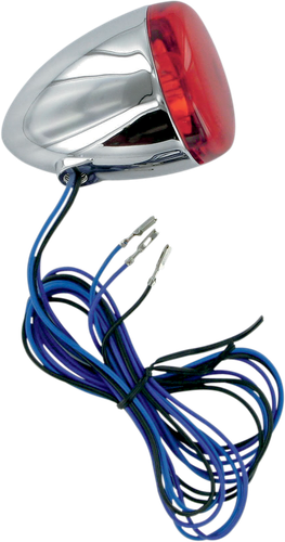 CHRIS PRODUCTS Turn Signal - Chrome/Red 8501R