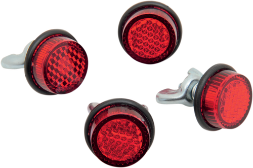 CHRIS PRODUCTS License Plate Reflectors - 4 Pack - Red CH4R