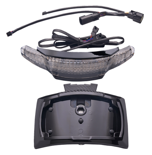 CIRO Taillight/License Plate Holder - Light Smoke Lens - Black 40354