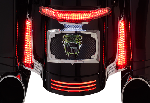 CIRO Filler Panel Light - Smoke Lens - Red LEDs - Chrome 40045