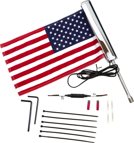 CIRO LED Flagpole - U.S. Flag - Black 70610