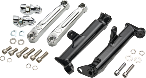 CIRO Frame Mounted Adjustable Highway Peg Mount - Extended - Chrome 60601