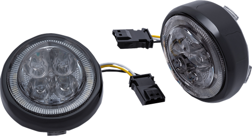 CIRO Turn Signal Insert - Front - Black/Smoke 45623