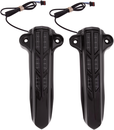 CIRO Forkini Lower Leg Covers - Gloss Black - With LEDs 43003