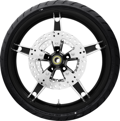COASTAL MOTO Daytona Front Wheel - Black Cut (21") | Rotor (12.6) | Dunlop AE Tire (130/60B21) PKG-DAY213BC-24ABST