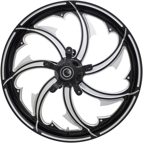COASTAL MOTO Wheel - Fury - Rear - Single Disc/with ABS - Black Cut - 16x5.5 - FL FRY-165-BC-ABST