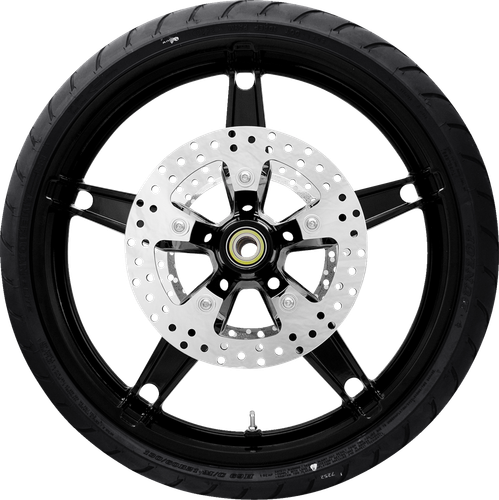 COASTAL MOTO Daytona Front Wheel - Black (21") | Rotor (12.6) | Dunlop AE Tire (130/60B21) PKG-DAY213SB-24ABST