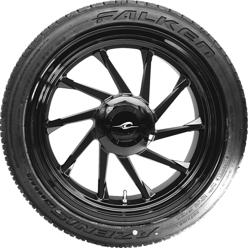 COASTAL MOTO Hurricane 3D Rear Right Wheel - Black (18") | Falken Tire (215/45ZR18) PKG-HURR-187T-SB