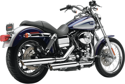 COBRA 3" Slashcut Slip-On Mufflers - Chrome - '95-'17 FXD 6005