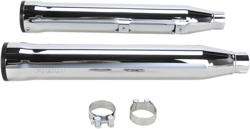 COBRA Slip-On Mufflers with Race Pro Tips - 3" - Chrome - '07-'17 FXST/B/C, FLSTC/FXCW/C 6053