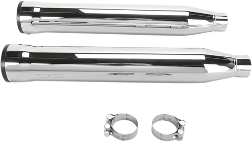 COBRA Slip-On Mufflers with Race Pro Tips - 3" - Chrome - '07-'17 FLSTN/FLSTSB/FLSS/FLSTFBS 6052