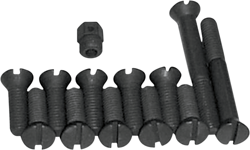 COLONY Screw Kit - Transmission Top Cover - Flat/Countersunk/Slotted - Black/Parkerized 9620-13