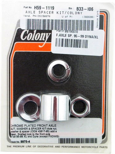 COLONY Axle Spacer Kit - Front - '95-'99 Dyna/Sportster 9975-4