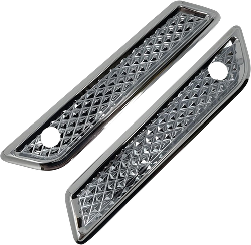 COVINGTONS Saddlebag Hinge Cover - Diamondback - Chrome C3010-C