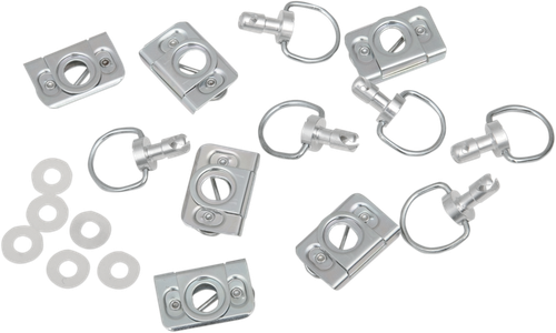 CYCLE PERFORMANCE PROD. D-Ring Kit - Silver Clips CPP/9030