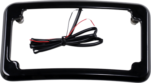 CYCLE VISIONS Beveled License Plate Frame - Black CV4617B