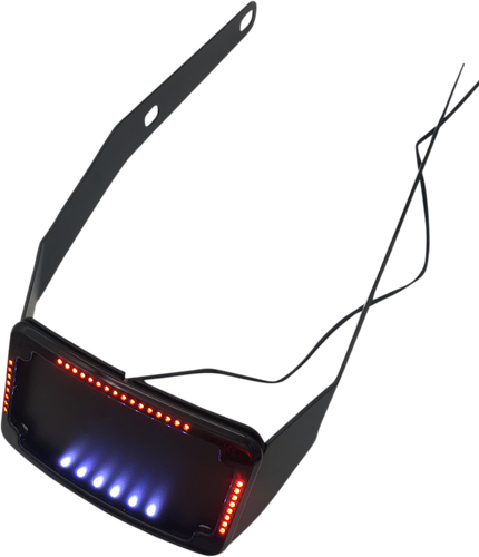 CYCLE VISIONS License Plate Relocation Kit - Slick Signals - LED - Curved - Black - '18-'21 FLSB CV4657B