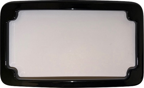 CYCLE VISIONS License Plate Frame - Curved - without Light - Black - Universal CV4618B