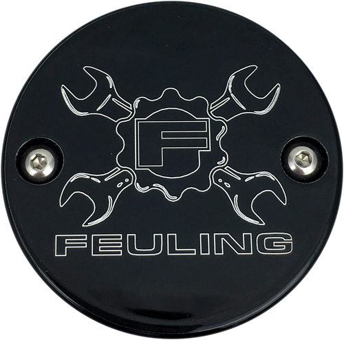 FEULING PARTS Point Cover - 2 Hole - Wrench - Black - Contrast Cut - M8 9137