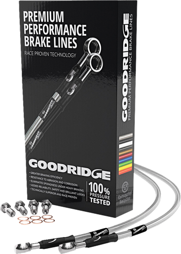 GOODRIDGE Brake Hose Kit - Front - FLH '96-'07 - +6" HD0033-3FC-CL6