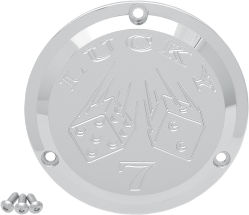 JOKER MACHINE Derby Cover - Lucky 7 - Chrome - 3 Hole 921017L