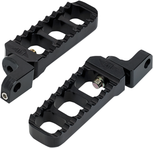 JOKER MACHINE Adjustable Serrated Foot Pegs - Long - Black - XL 08-61-3B