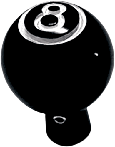 JOKER MACHINE Billet Choke Cable Knob - Eight Ball - Black 02-59