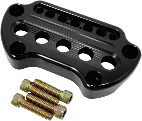 JOKER MACHINE Indicator Light Handlebar Clamp - Instrument Cutout - Black 10-306B