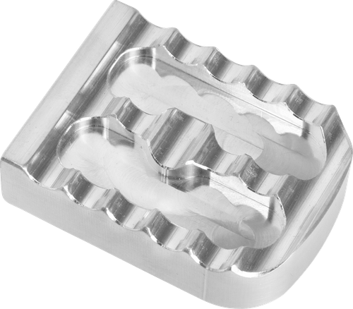 JOKER MACHINE Brake Pedal Cover - Silver - Serrated 08-650-1