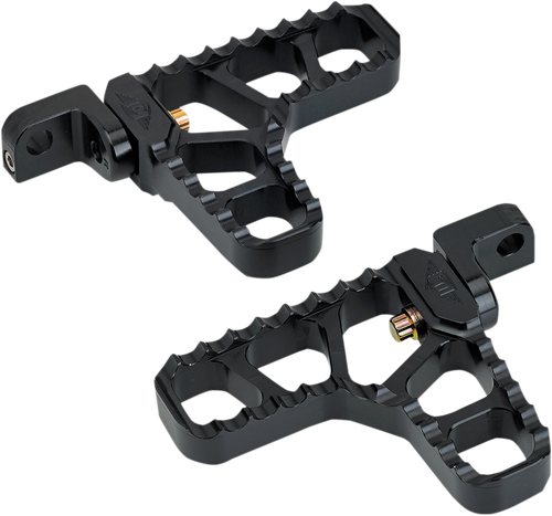 JOKER MACHINE Adjustable Serrated Foot Pegs - Long - Black - XL 08-62-3B