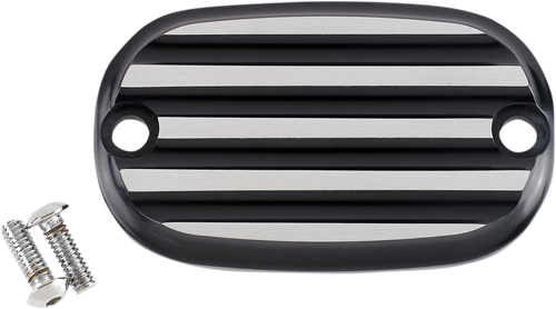 JOKER MACHINE Master Cylinder Cover - Finned - Black/Silver 08-01-2
