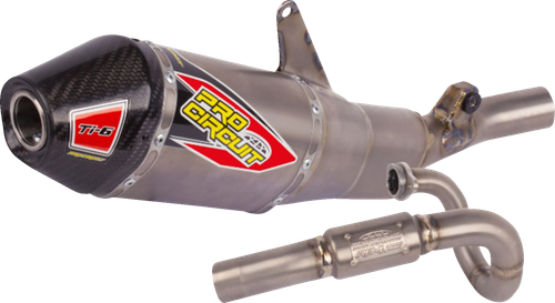 PRO CIRCUIT Ti-6 Exhaust System - Titanium/Carbon Fiber - CRF250R/RX 0312425F.
