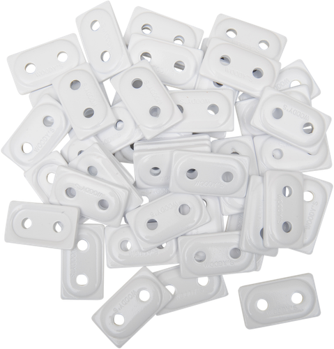 WOODY'S Support Plates - Double Digger® - White - 48 Pack ADD2-3815-B