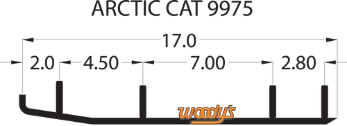 WOODY'S Top-Stock™ Hard Surface Bar - 60° - Arctic Cat/Yamaha HSA-9975