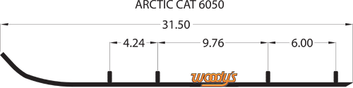 WOODY'S Wear Bar - Trail Blazer IV™ Flat-Top® - 6" - 60° - Arctic Cat TAT4-6050