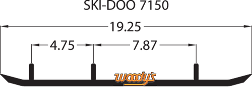 WOODY'S Extender Trail III™ Flat-Top® Runner - Ski-Doo ESD3-7150