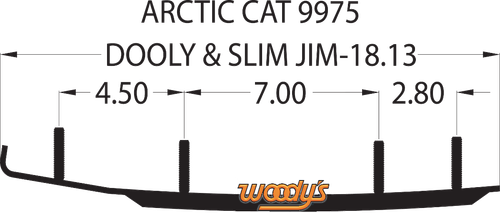 WOODY'S Dooly™ Runners - 6" - 60° - Arctic Cat/Yamaha DA6-9975