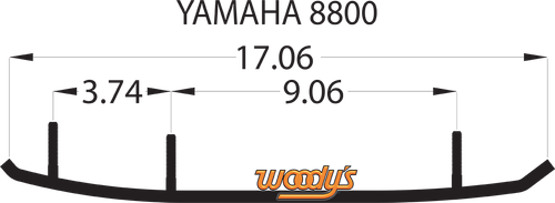 WOODY'S Extender Trail III™ Flat-Top® Runner - Yamaha EYV3-8800