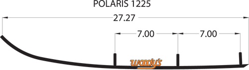 WOODY'S Wear Bar - Trail Blazer IV™ Flat-Top® - 6" - 60° - Polaris TPI4-1225
