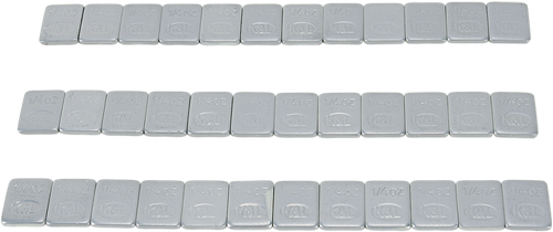 K&L SUPPLY Wheel Weights - Rectangle - Adhesive Stick-On - Silver - 36 Pack 32-2415