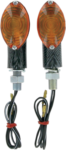 K&S TECHNOLOGIES Ultra Mini Marker Lights - Carbon/Amber 25-8360