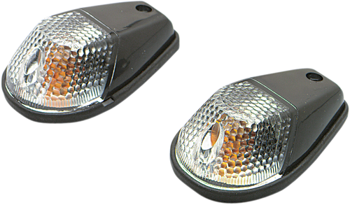 K&S TECHNOLOGIES Flush Mount Marker Lights - Black/Clear 25-8022