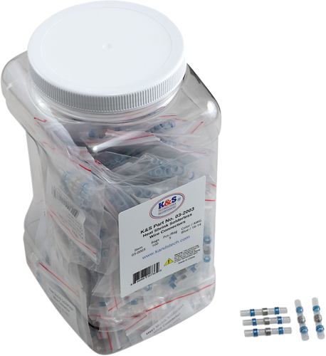 K&S TECHNOLOGIES Wire Connectors - Solderless - 16-14 AWG - Blue - 5 pcs per Pack 03-2003