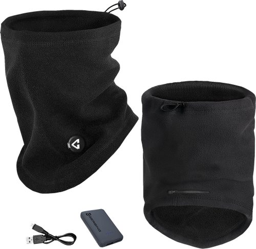 GERBING HEATED CLOTHING 5 V Heated Fleece Neck Gaiter - Black GER-GF-5V-B