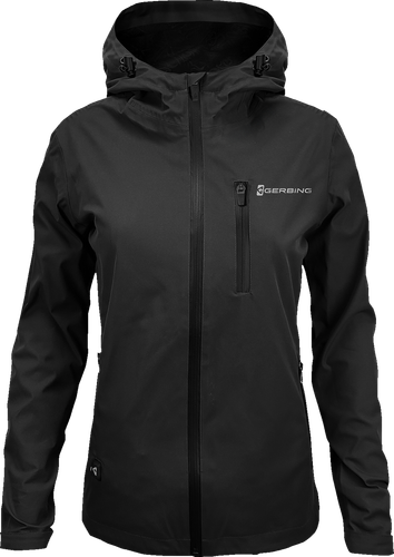 GERBING HEATED CLOTHING Women's Heated 5V Rain Coat - Black - Large GER-RJKT-5V-W-B-L
