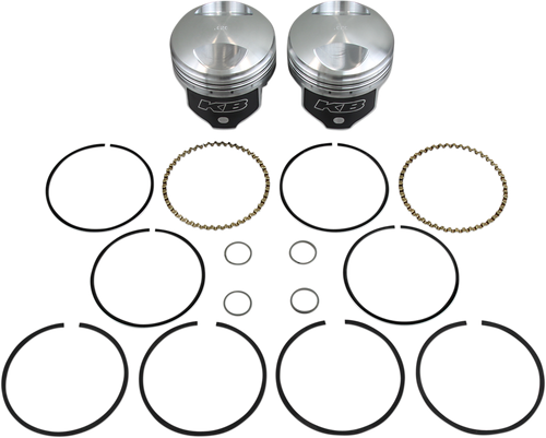 KB PERFORMANCE Piston Kit - 3.498" +0.020" - 8.3:1 CR - 4.250" Stroke - 80" Big Twin KB297.020